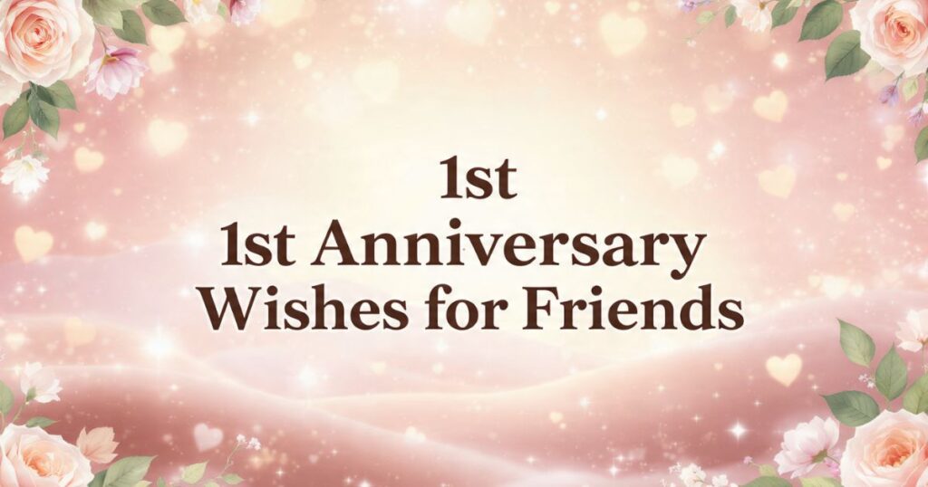1st Anniversary Wishes for Friends