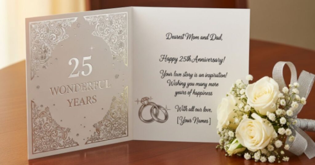 25th Anniversary Wishes for Parents