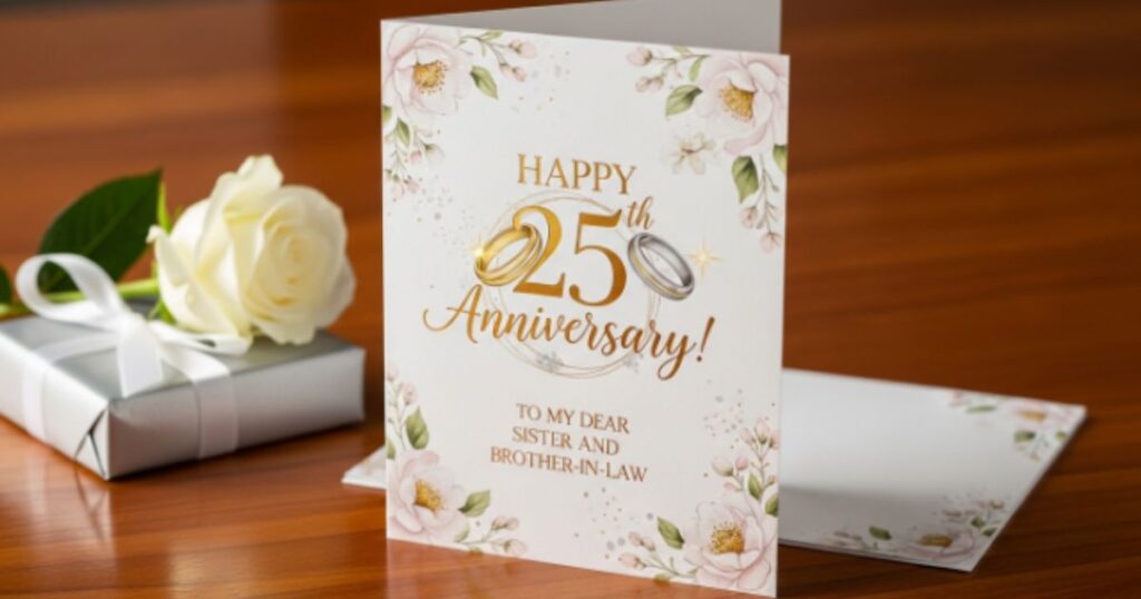 25th Anniversary Wishes for Sister and Brother-in-Law