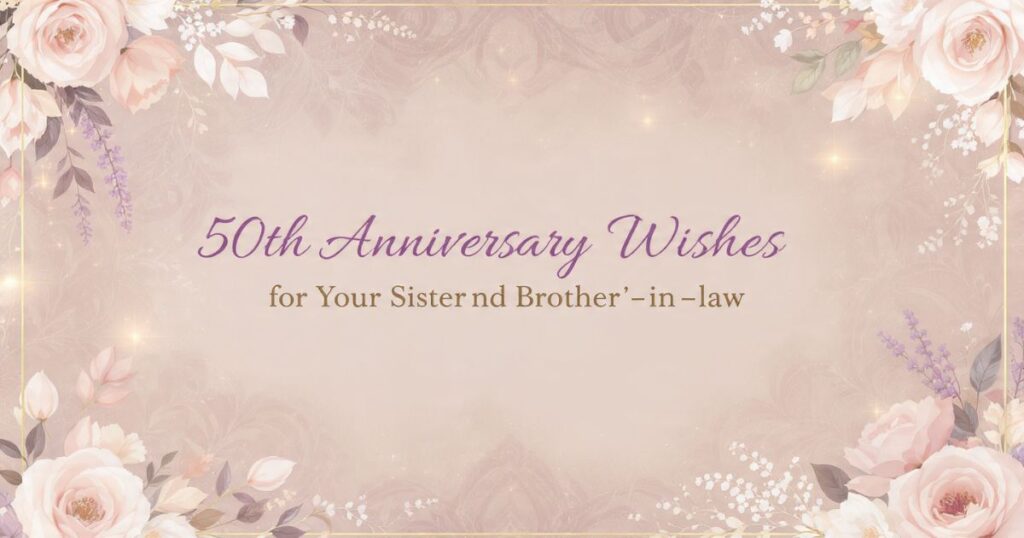 50th Anniversary Wishes for Your Sister and Brother-in-law
