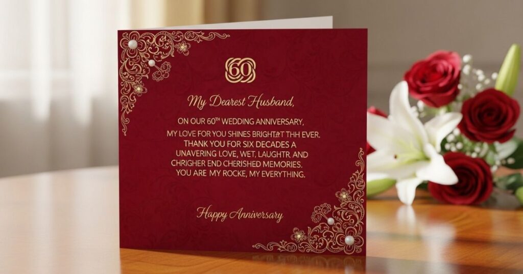 60th Wedding Anniversary Wishes for Husband