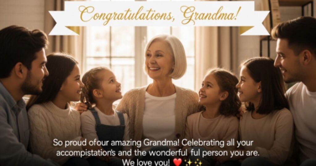 Congratulations Messages for Grandma on Social Media