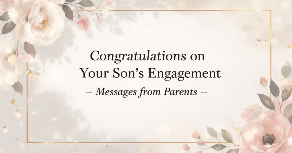 Congratulations on Your Son's Engagement – Messages from Parents
