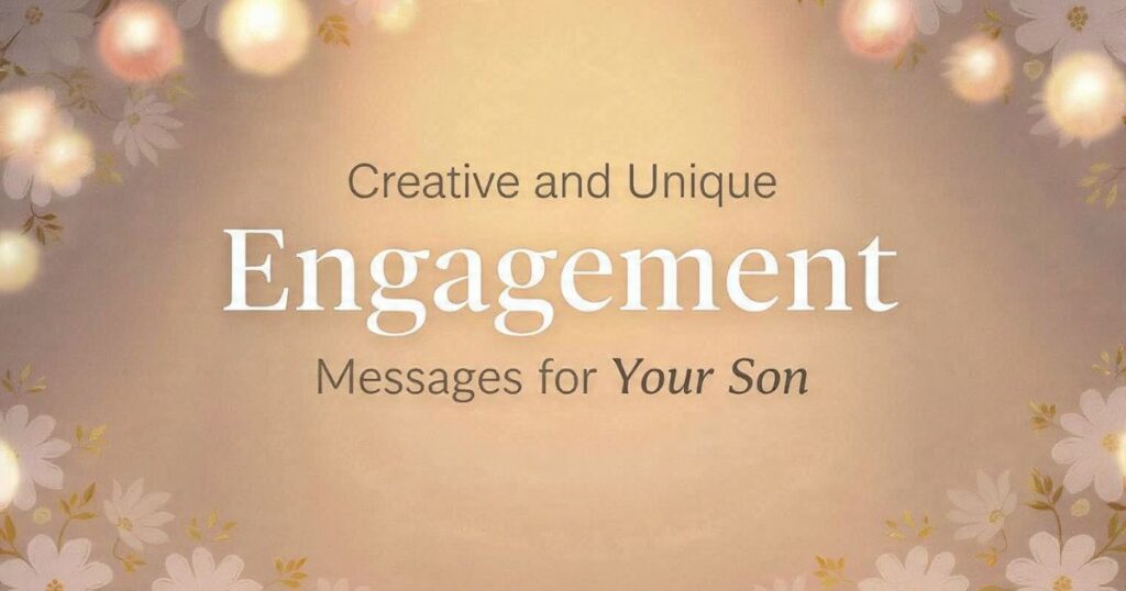 Creative and Unique Engagement Messages for Your Son