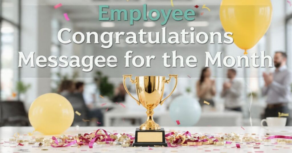 Employee Congratulations Messages for Employee of the Month