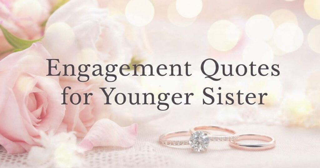 Engagement Quotes for Younger Sister