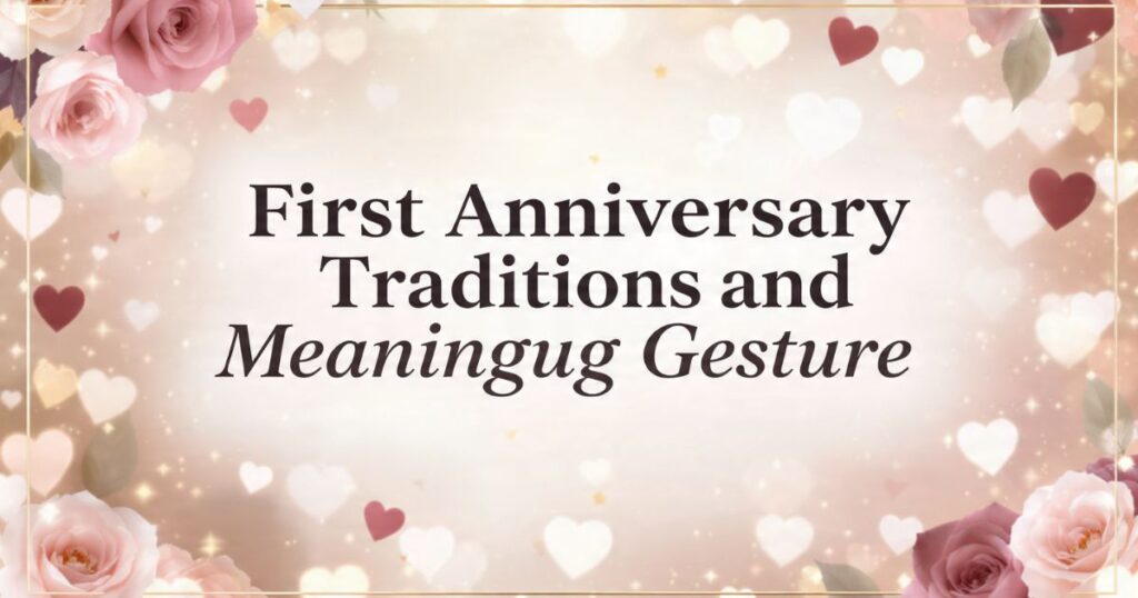 First Anniversary Traditions and Meaningful Gestures