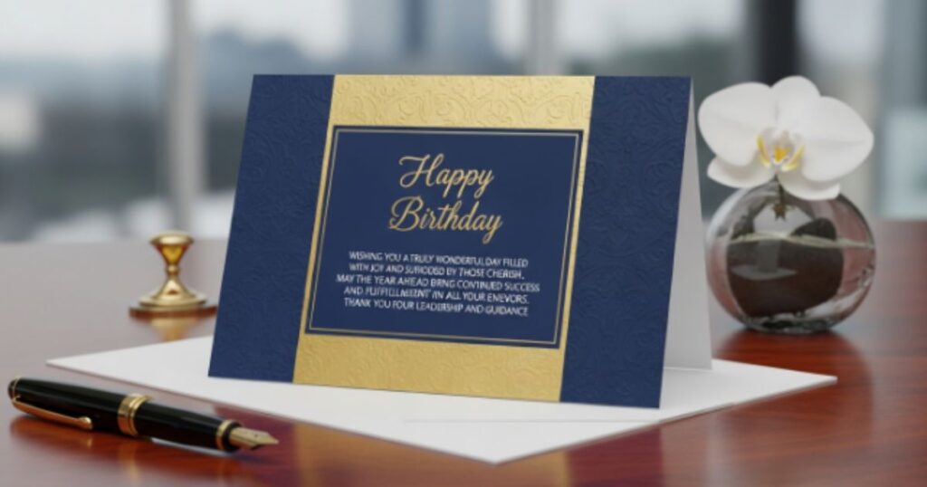 Formal and Professional Birthday Wishes for Boss