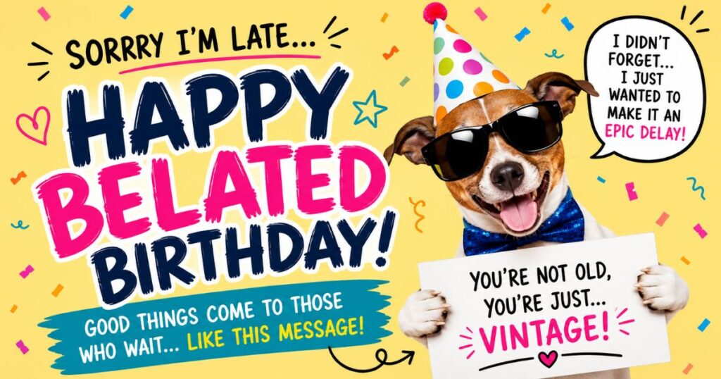 Funny Belated Birthday Messages to Make Them Smile