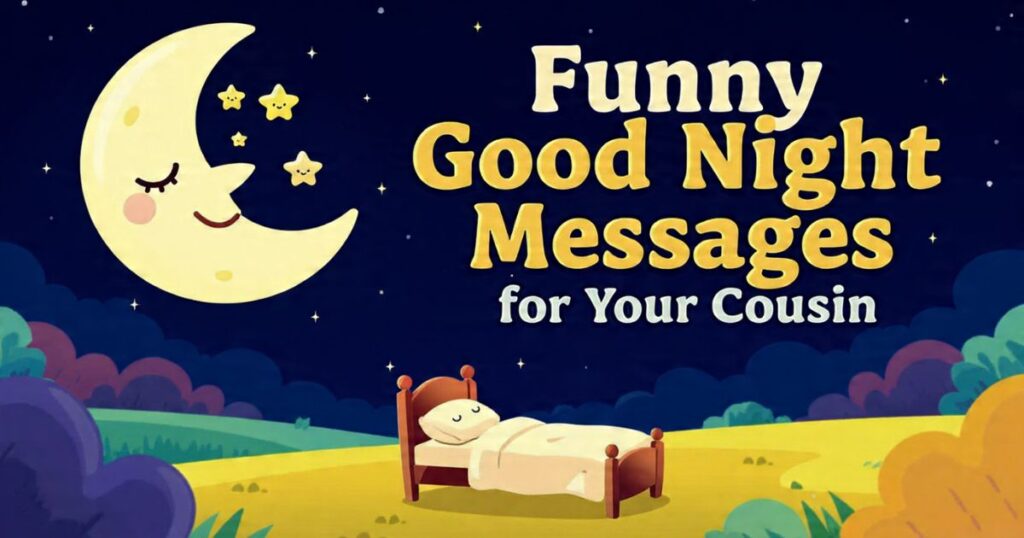 Funny Good Night Messages for Your Cousin