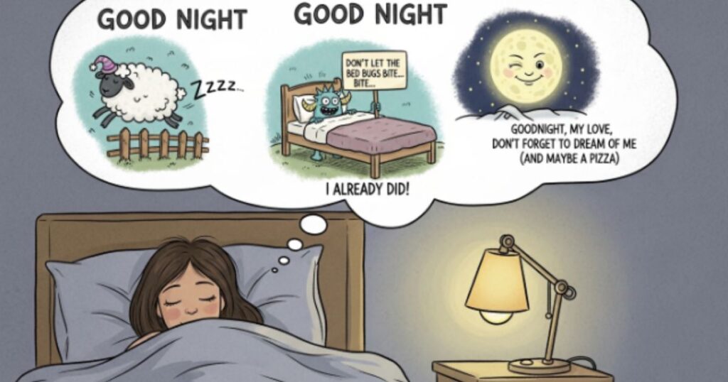Funny Good Night Messages to Make Your Wife Smile Before Bed
