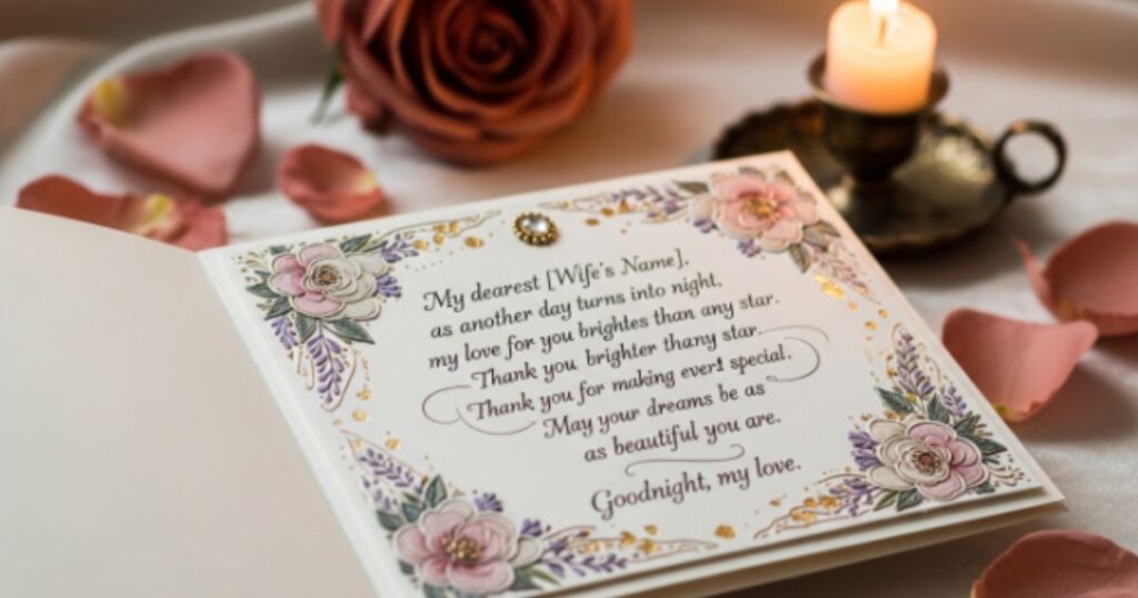 Good Night Messages for Wife on Special Occasions