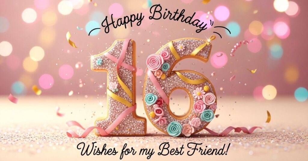 Happy Birthday Wishes for Best Friend on Their Sweet 16