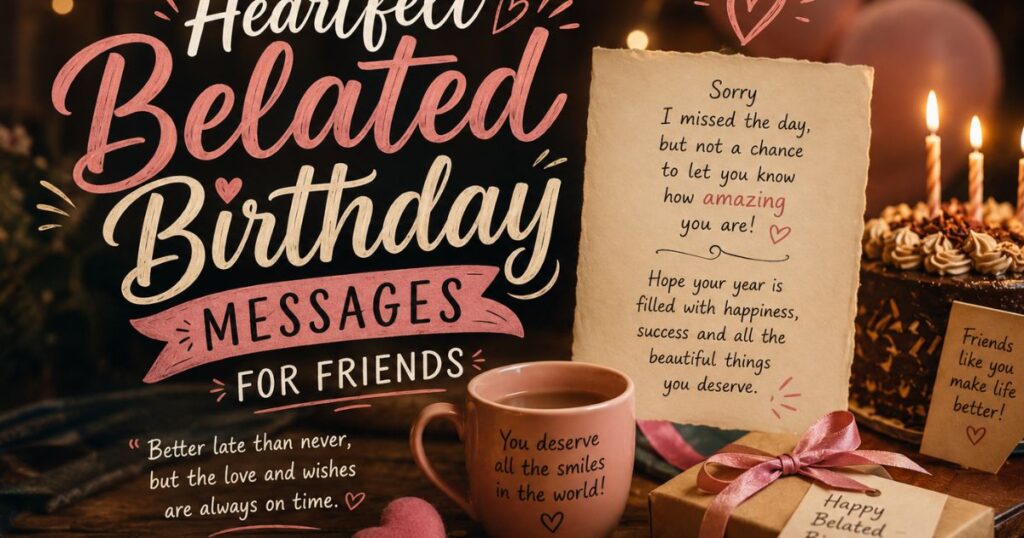 Heartfelt Belated Birthday Messages for Friends