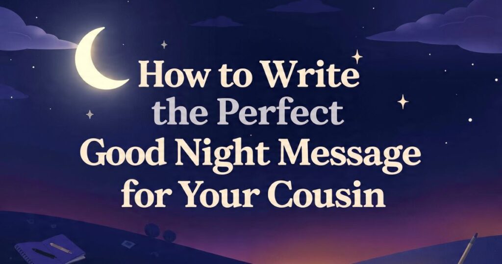 How to Write the Perfect Good Night Message for Your Cousin