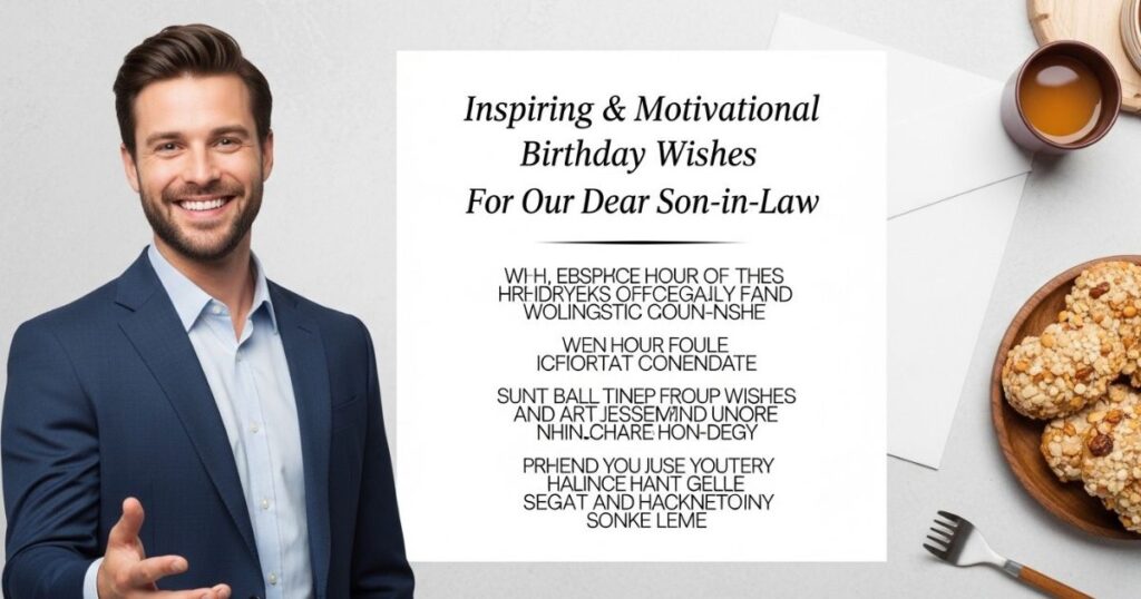 Inspiring and Motivational Birthday Wishes for Your Son-in-Law