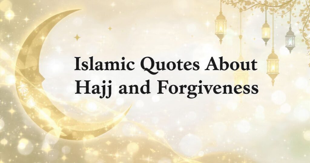 Islamic Quotes About Hajj and Forgiveness