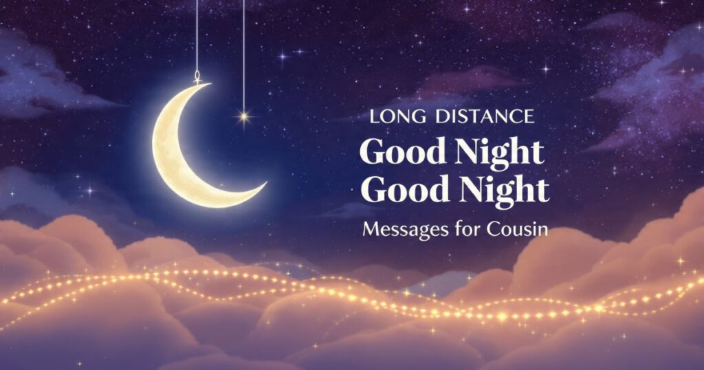 Long Distance Good Night Messages for Cousin