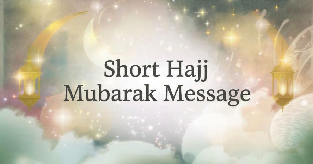 Short Hajj Mubarak Messages