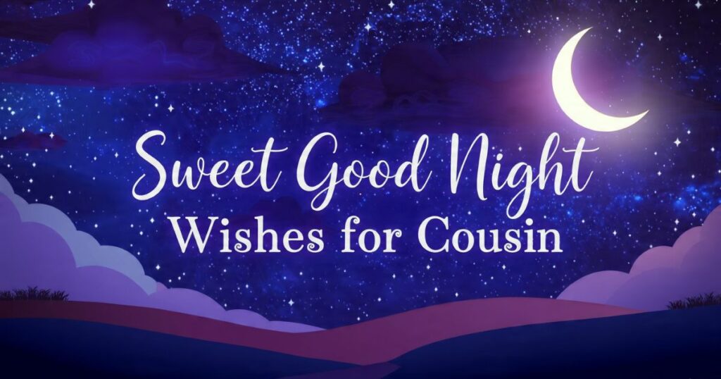 Sweet Good Night Wishes for Cousin