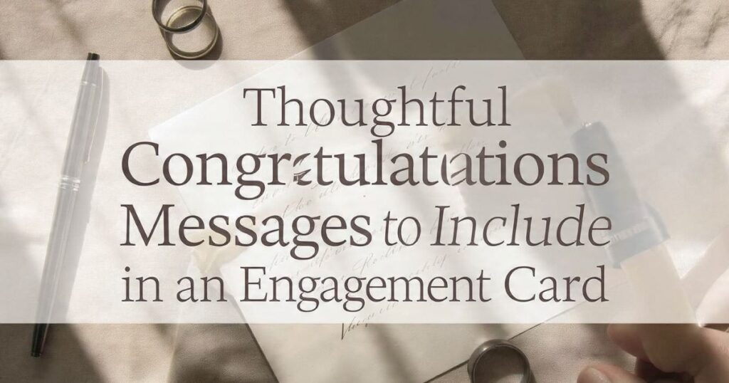 Thoughtful Congratulations Messages to Include in an Engagement Card
