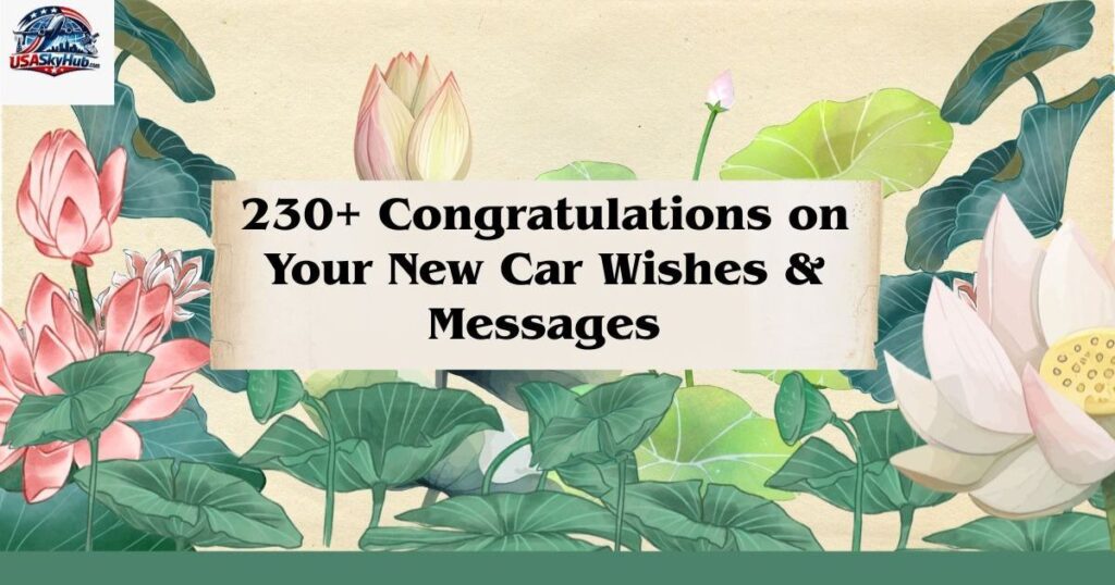 congratulations on your new car